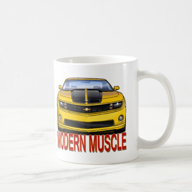 YELLOW_FRONT_CAMARO.png Coffee Mug (Right)