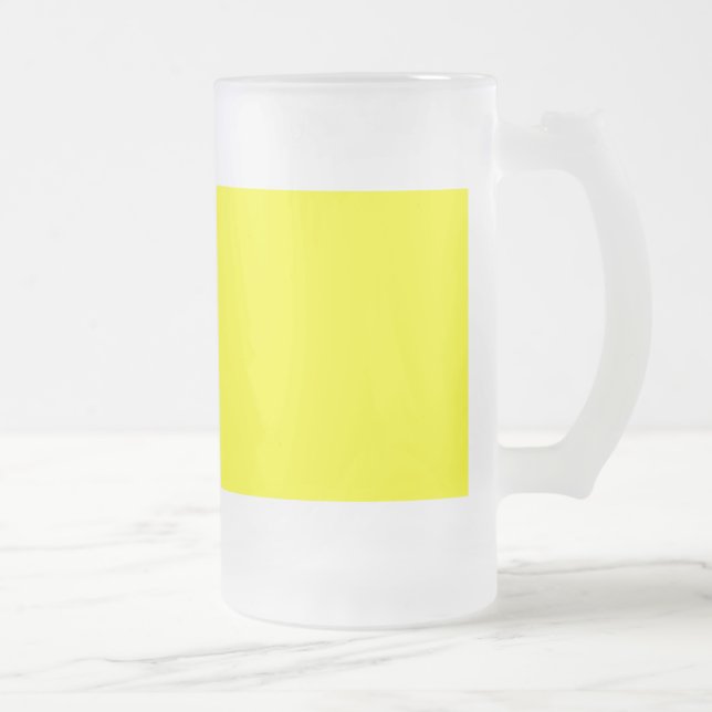 Yellow Frosted Glass Beer Mug (Right)
