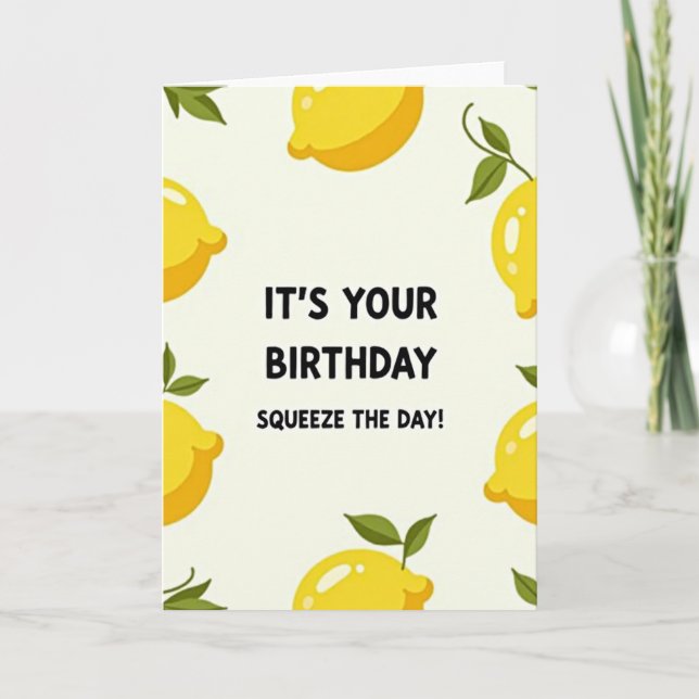 Yellow Fruit Birthday Card (Front)