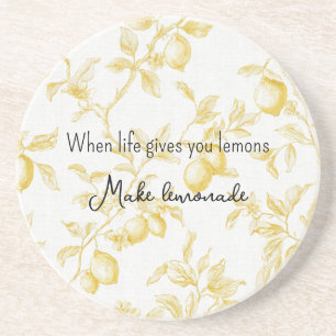 Yellow Fruit Lemons Make Lemonade Coaster