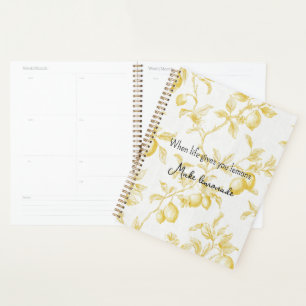 Yellow Fruit Lemons Make Lemonade Planner