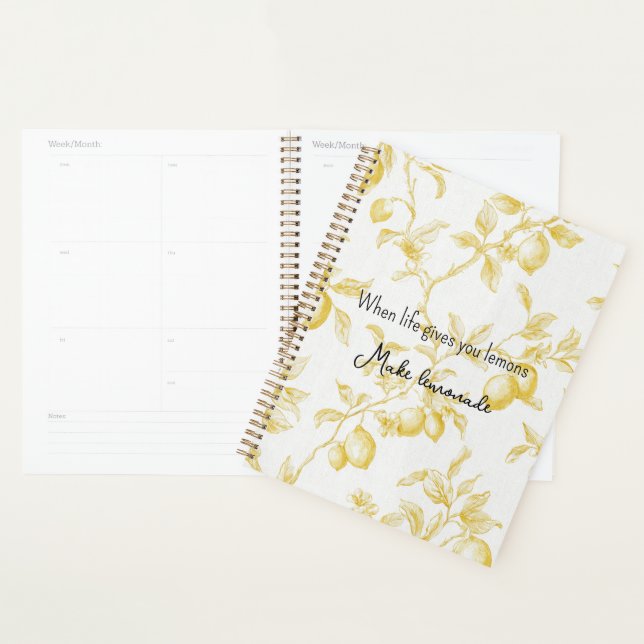 Yellow Fruit Lemons Make Lemonade Planner (Display)