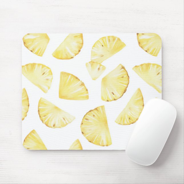 Yellow Fruit Pineapples Mouse Mat (With Mouse)