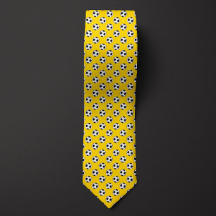Yellow Futbol Soccer Ball Tie