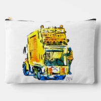 Yellow Garbage Truck / Artist Larry Lerew