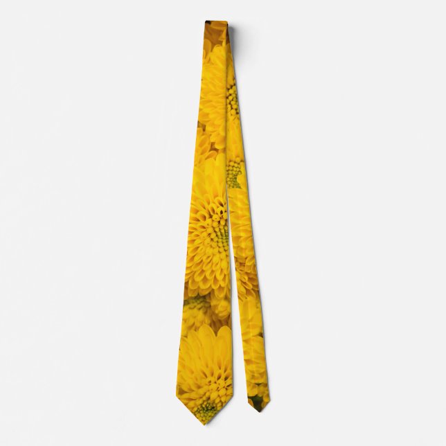 Yellow garden asters Perfect colour summer flower Tie (Front)