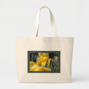 yellow garden flowers,daffodil large tote bag