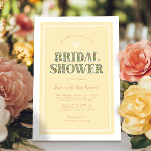 Yellow Garden Party Bridal Shower Invitation