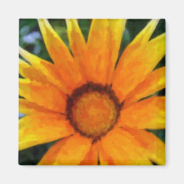 Yellow gazania magnet (Front)