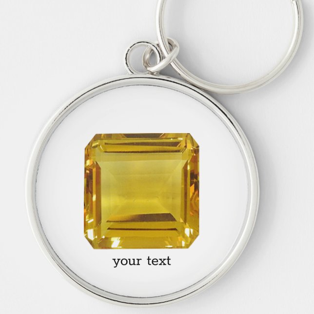 Yellow Gemstone Key Ring (Front)