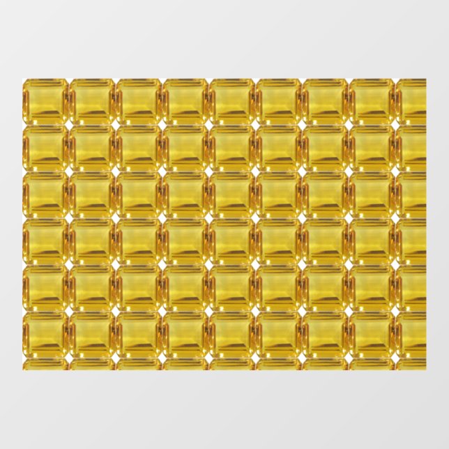 Yellow Gemstone Window Cling (Sheet)