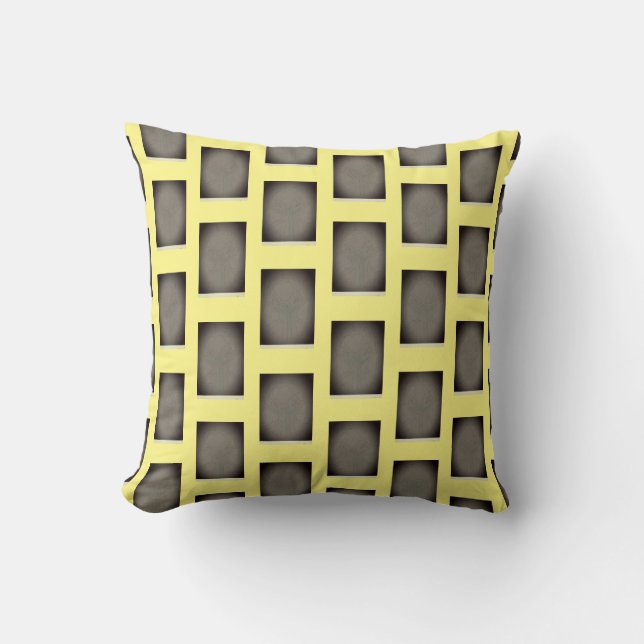 Yellow Geometric Cushion (Front)