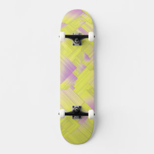 Yellow Geometric Halls Skateboard