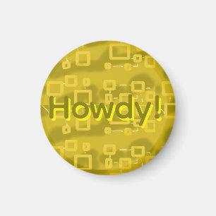 Yellow Geometric Magnet