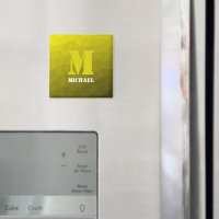 Yellow geometric mesh pattern Monogram