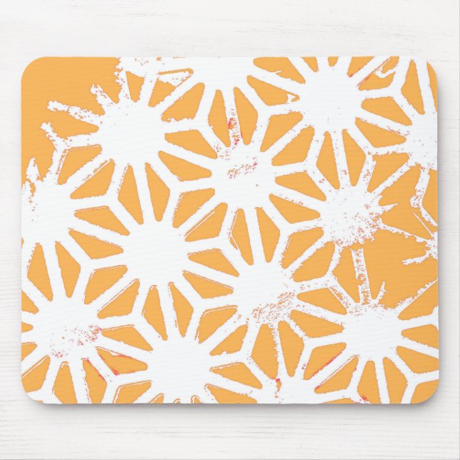 Yellow geometric pattern mouse mat (Front)