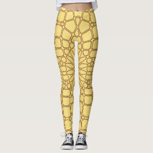 Yellow geometric pattern "Ratti_Creative_Arts" Leggings