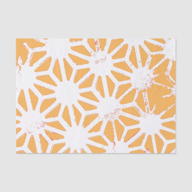 Yellow geometric pattern tissue paper (Front)