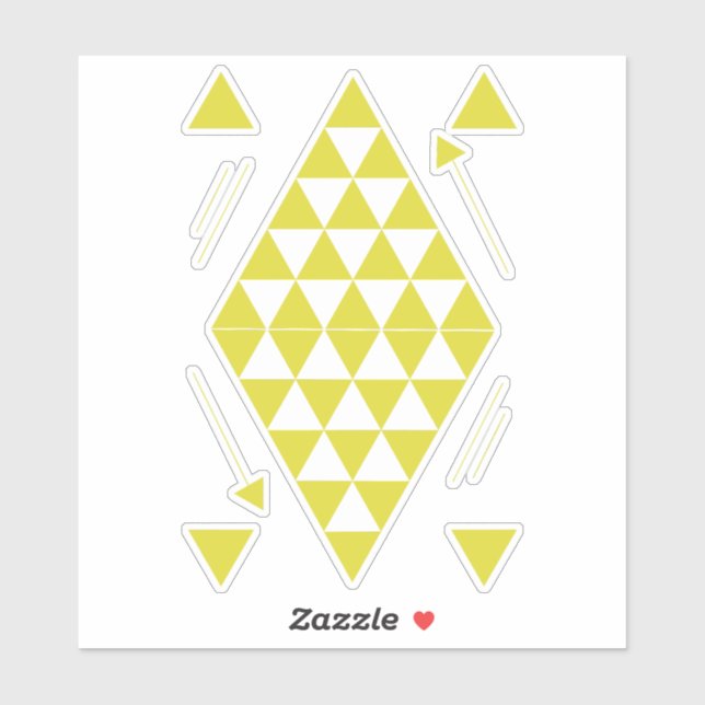 Yellow Geometric Triangles (Sheet)
