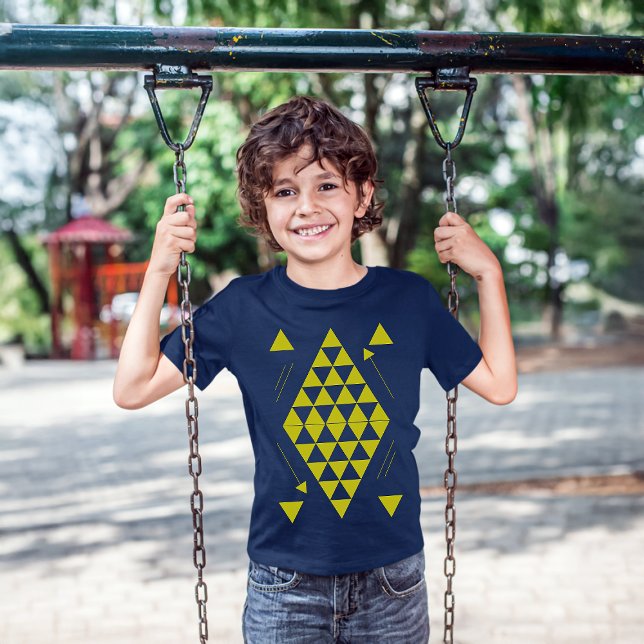 Yellow Geometric Triangles T-Shirt (Creator Uploaded)