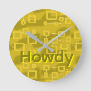 Yellow Geometric Wall Clock