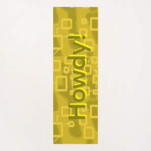 Yellow Geometric Yoga Mat