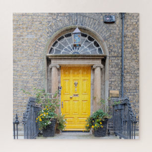 Yellow Georgian Door in Dublin Jigsaw Puzzle