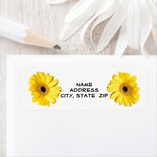 Yellow Gerber Daisy Close Up Photograph Custom (Insitu)