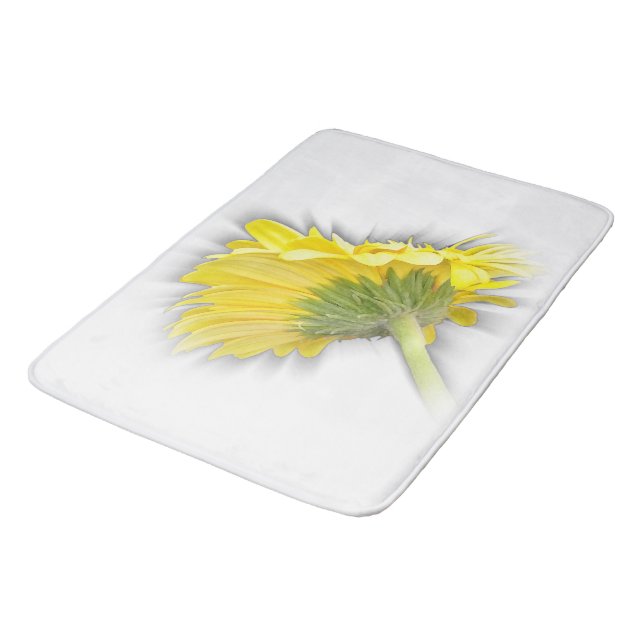 yellow gerbera daisy bath mat (Angled)