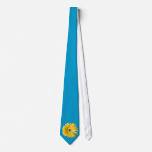 Yellow Gerbera Daisy Flower Tie