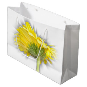 yellow gerbera daisy large gift bag