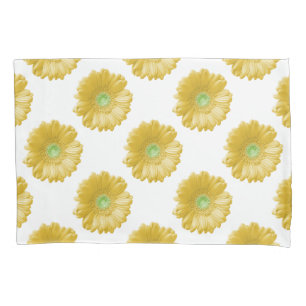 Yellow gerbera daisy pillowcase