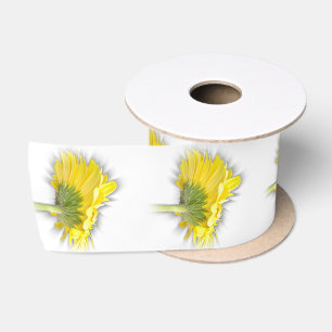 yellow gerbera daisy satin ribbon