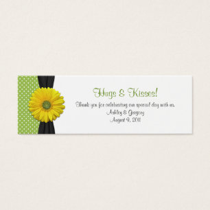 Yellow Gerbera Daisy Special Occasion Favour Tags