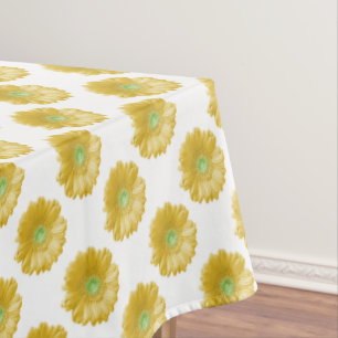 Yellow gerbera daisy tablecloth