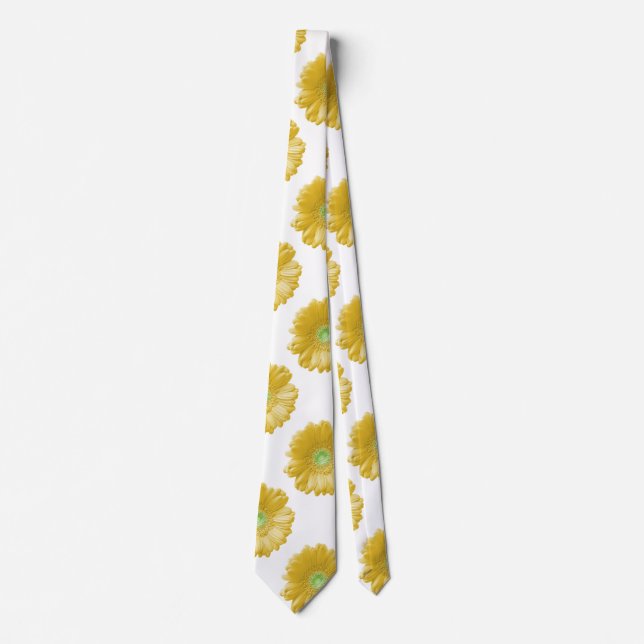 Yellow gerbera daisy tie (Front)