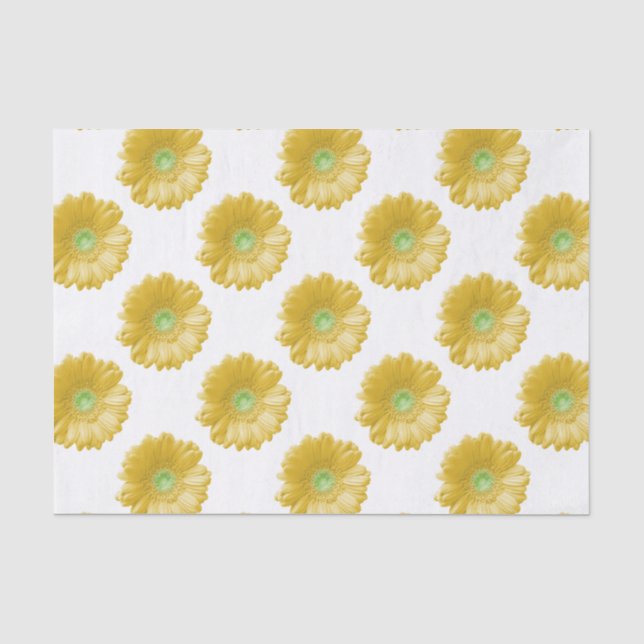 Yellow gerbera daisy tissue paper (Front)