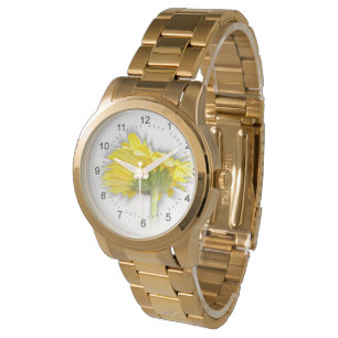 yellow gerbera daisy watch