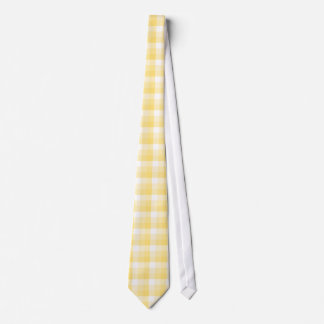 Yellow Gingham Check Pattern. Tie