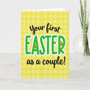 Yellow Gingham Easter Card