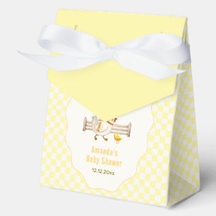 Yellow Gingham Farm Fresh Chicks Baby Shower Favour Box