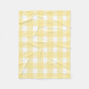 Yellow Gingham Fleece Blanket