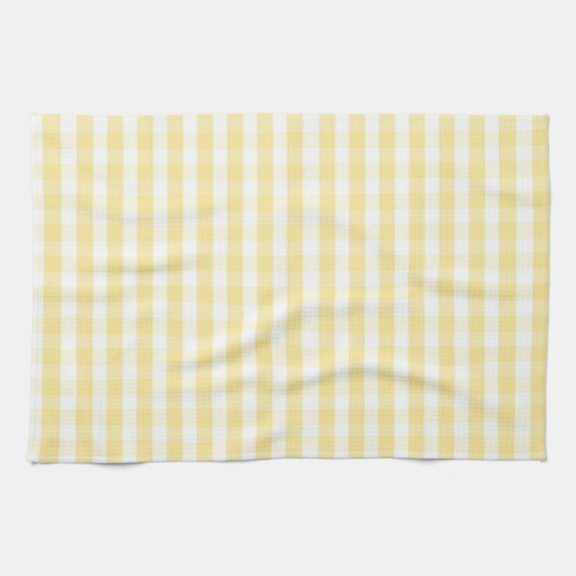 Yellow Gingham kitchen towel (Horizontal)