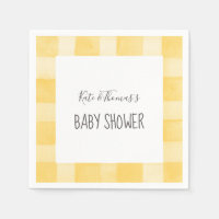 Yellow Gingham Neutral Picnic Baby Shower
