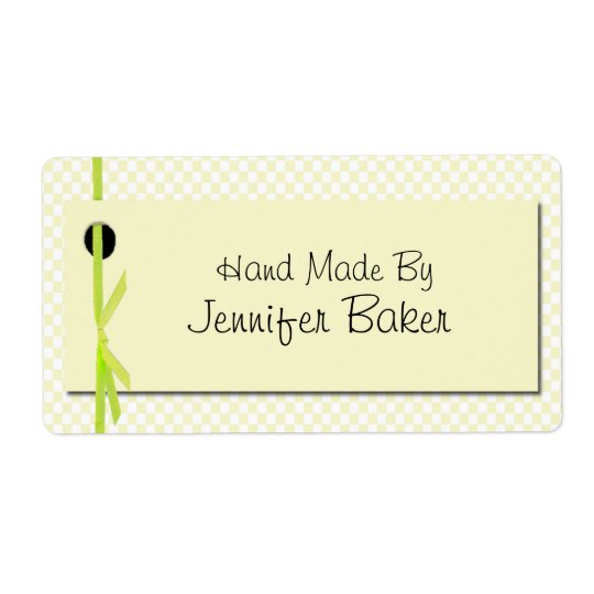 Yellow Gingham Package Labels