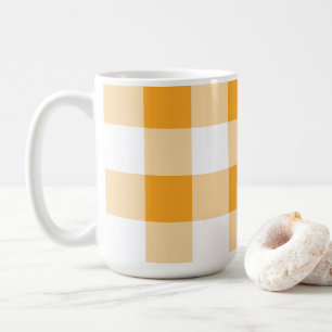 Yellow Gingham Pattern Coffee Mug