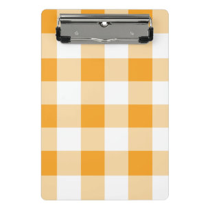 Yellow Gingham Pattern  Mini Clipboard