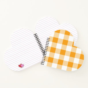 Yellow Gingham Pattern  Notebook