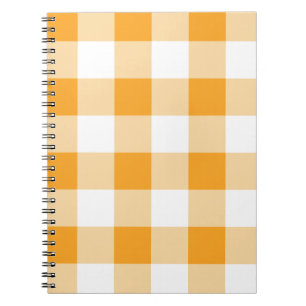 Yellow Gingham Pattern  Notebook