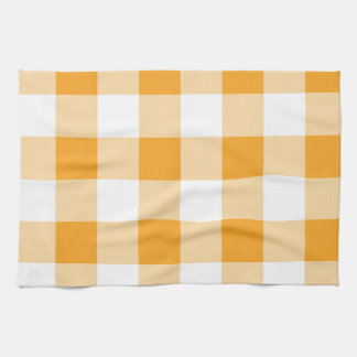Yellow Gingham Pattern Tea Towel